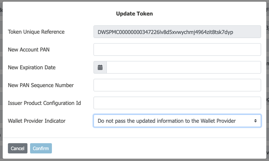 Update token