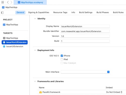 Issuer Extensions Target Frameworks