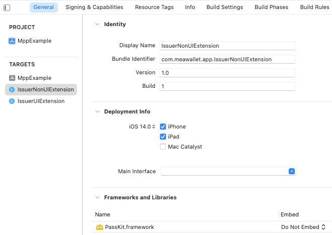 Issuer Extensions Target Frameworks